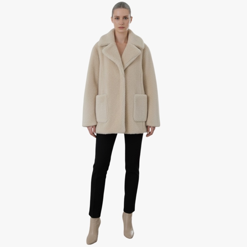 NWT- Sebby Teddy Faux Shearling Coat - Picture 3 of 3